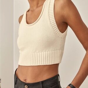 Reformation Norma Cotton Sweater Tank Vest